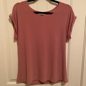 Mauve short sleeve blouse